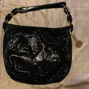 Black leather snake skin Michael kors purse l